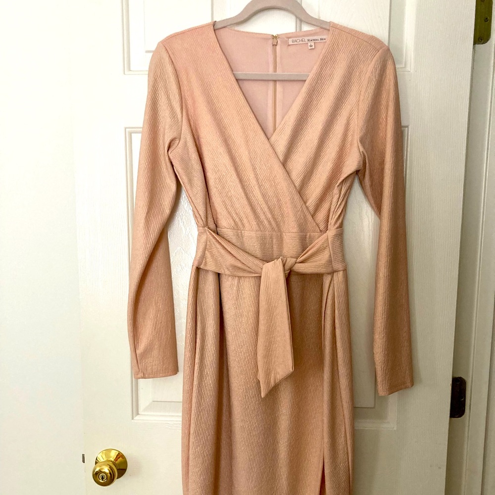 Blush/gold knee length Rachel Roy cocktail dress!